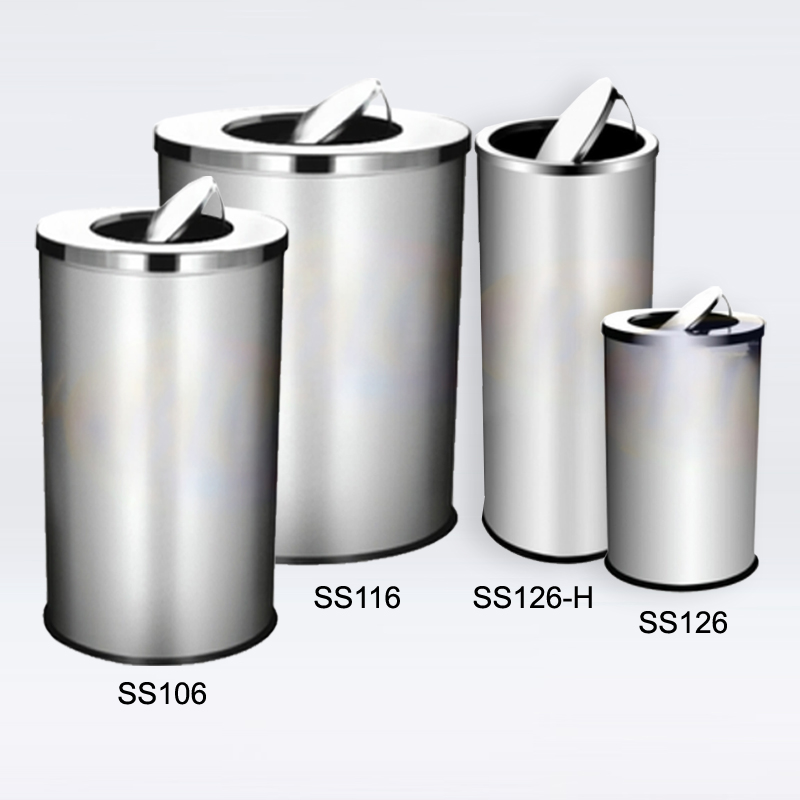 SS Stainless Steel Bin Round