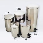 Stainless Steel Pedal Bin (Round) – 5L / 8L / 12L / 20L / 30L