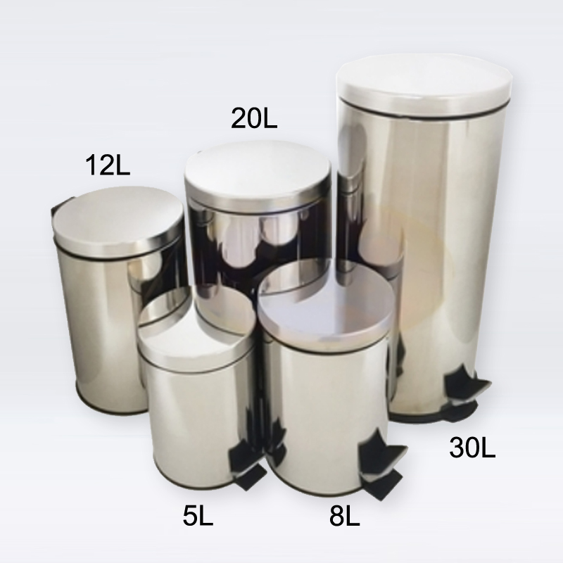 Stainless Steel Pedal Bin (Round)